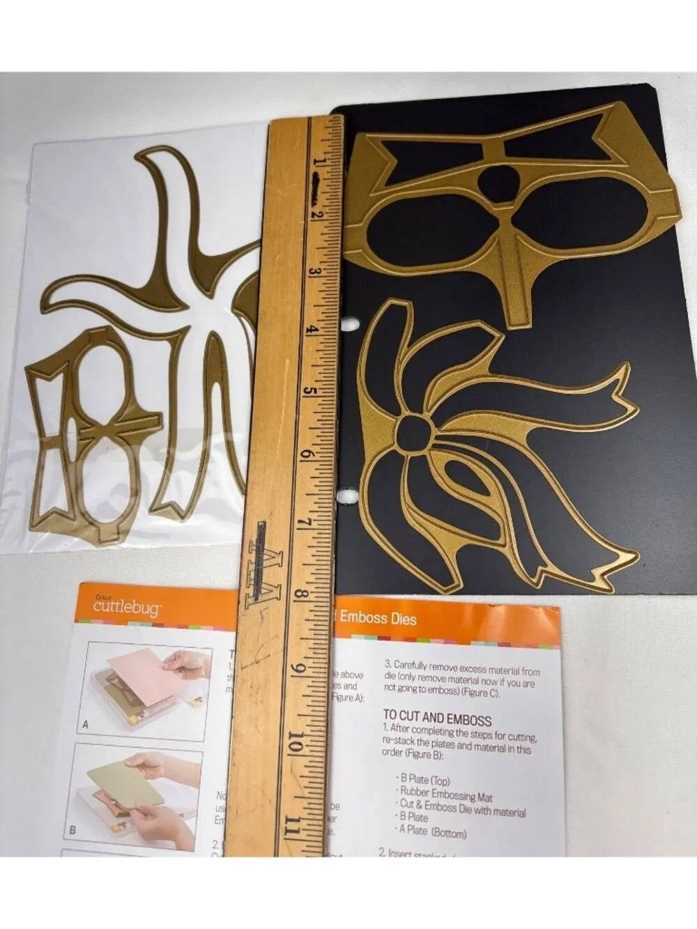 Anna Griffin Ribbon & Bow Cut Emboss Metal Dies Crafting Card Making Fun